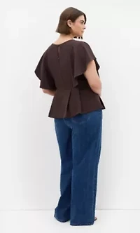 Cinched Peplum Top