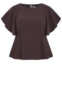 Cinched Peplum Top