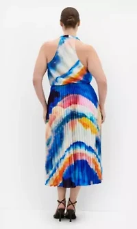 Celina Facet Print Pleat Skirt