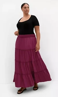 Boho Tiered Maxi Skirt