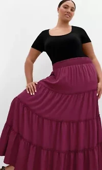 Boho Tiered Maxi Skirt