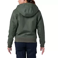 Women's Lucky Brand Workwear Hooded Canvas Chore Jacket with Sherpa Lining