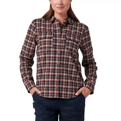 Women's Lucky Brand Workwear Long Sleeve Graceland Yarn Dyed Plaid Flannel Workshirt