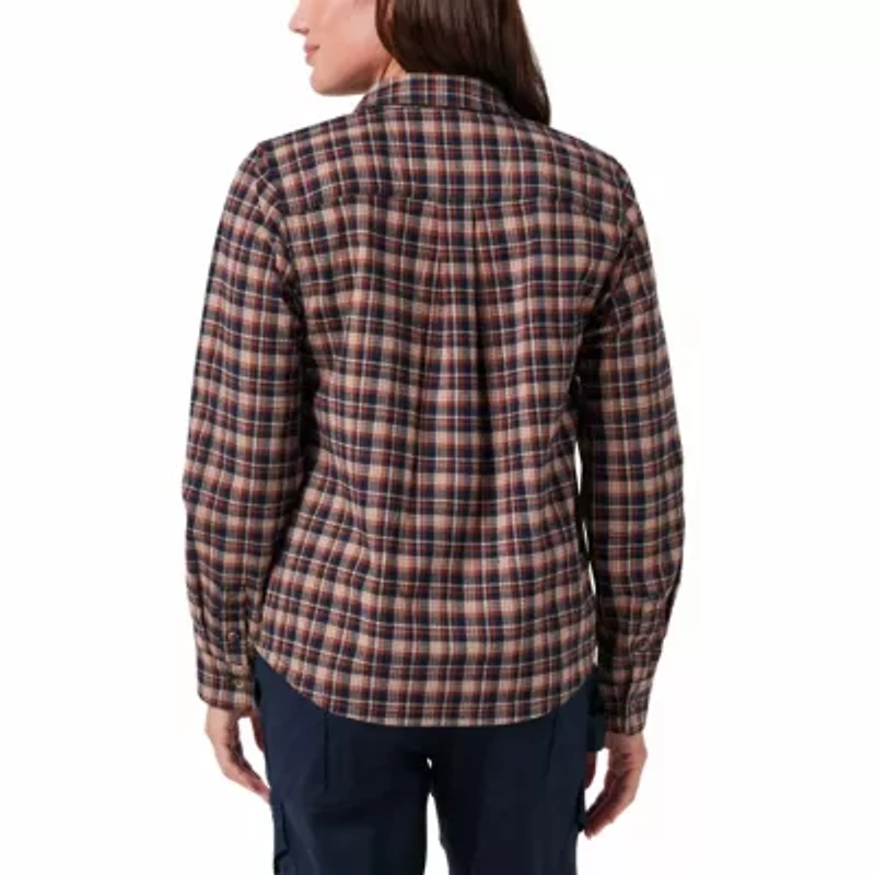 Women's Lucky Brand Workwear Long Sleeve Graceland Yarn Dyed Plaid Flannel Workshirt
