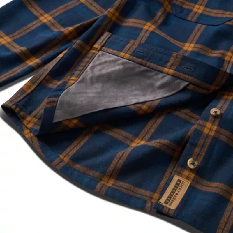 Women's Lucky Brand Workwear Long Sleeve Canyon Yarn Dyed Plaid Flannel Workshirt