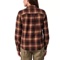 Women's Lucky Brand Workwear Long Sleeve River Yarn Dyed Plaid Flannel Workshirt
