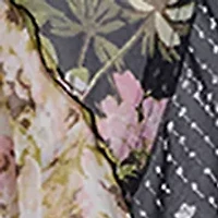 Women's Cap Sleeve Mixed Floral Ruffle Maxi Dress