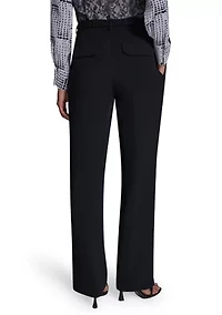 Women's Belted Pleated Pants