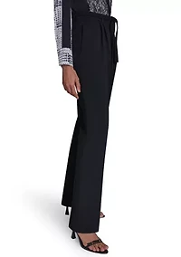 Women's Belted Pleated Pants