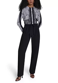 Women's Belted Pleated Pants