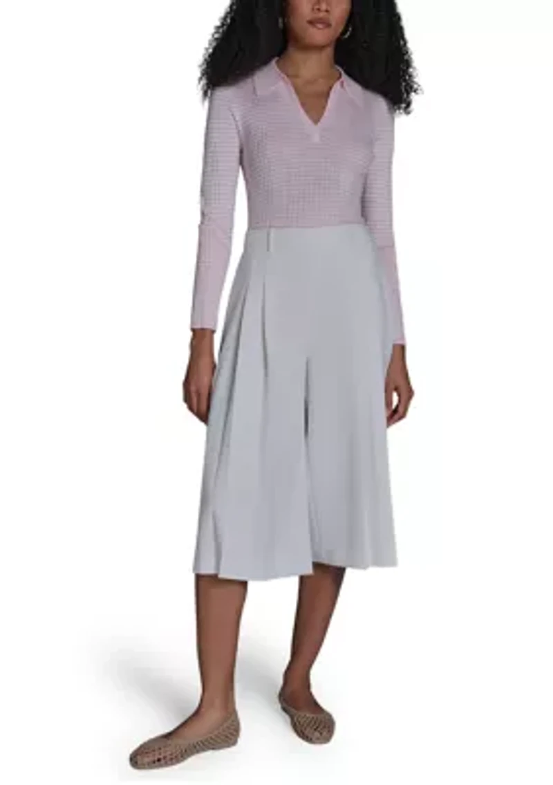 Women's Wide Leg Pleated Culottes