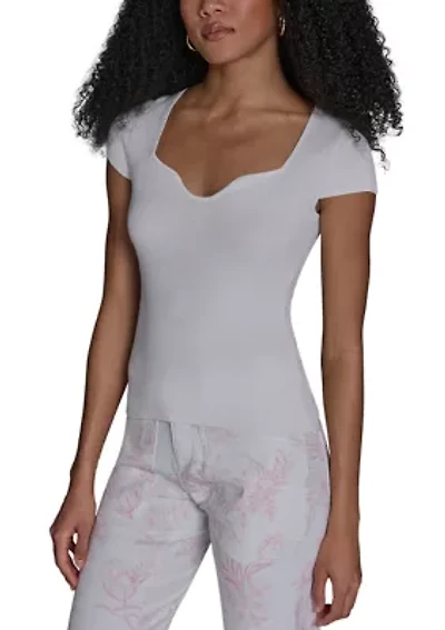 Women's Sweetheart Neckline Sweater