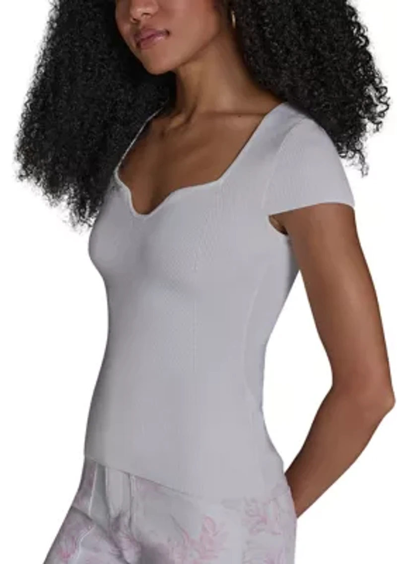 Women's Sweetheart Neckline Sweater