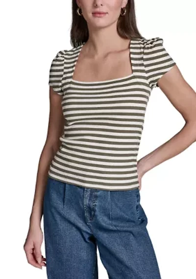 Women's Square Neck Knit Top