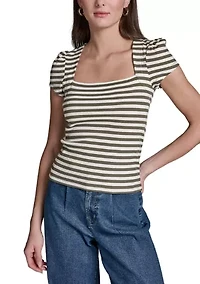 Women's Square Neck Knit Top