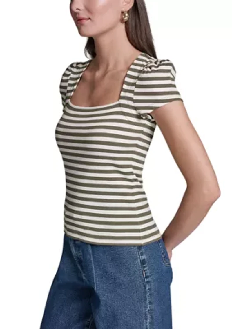 Women's Square Neck Knit Top