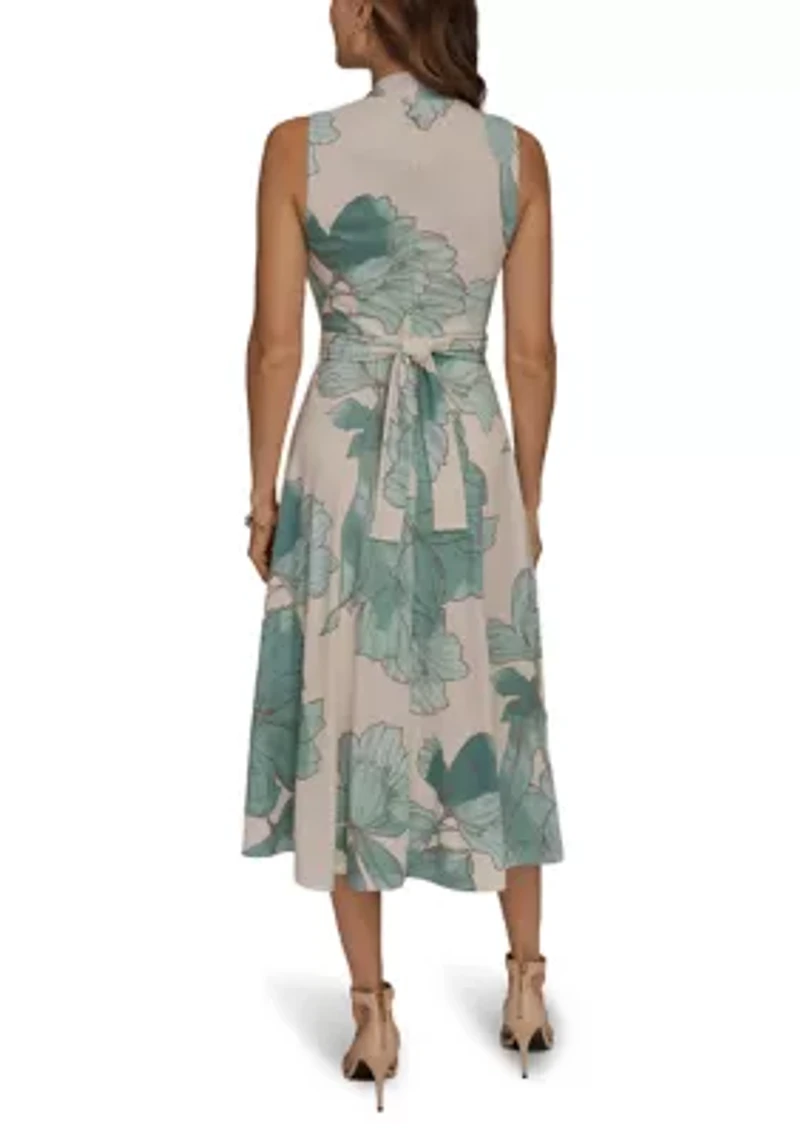 Women's Sleeveless Floral Midi Dress