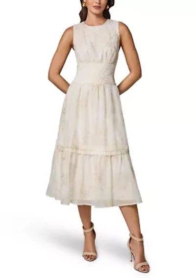 Women's Sleeveless Floral Tiered Dress