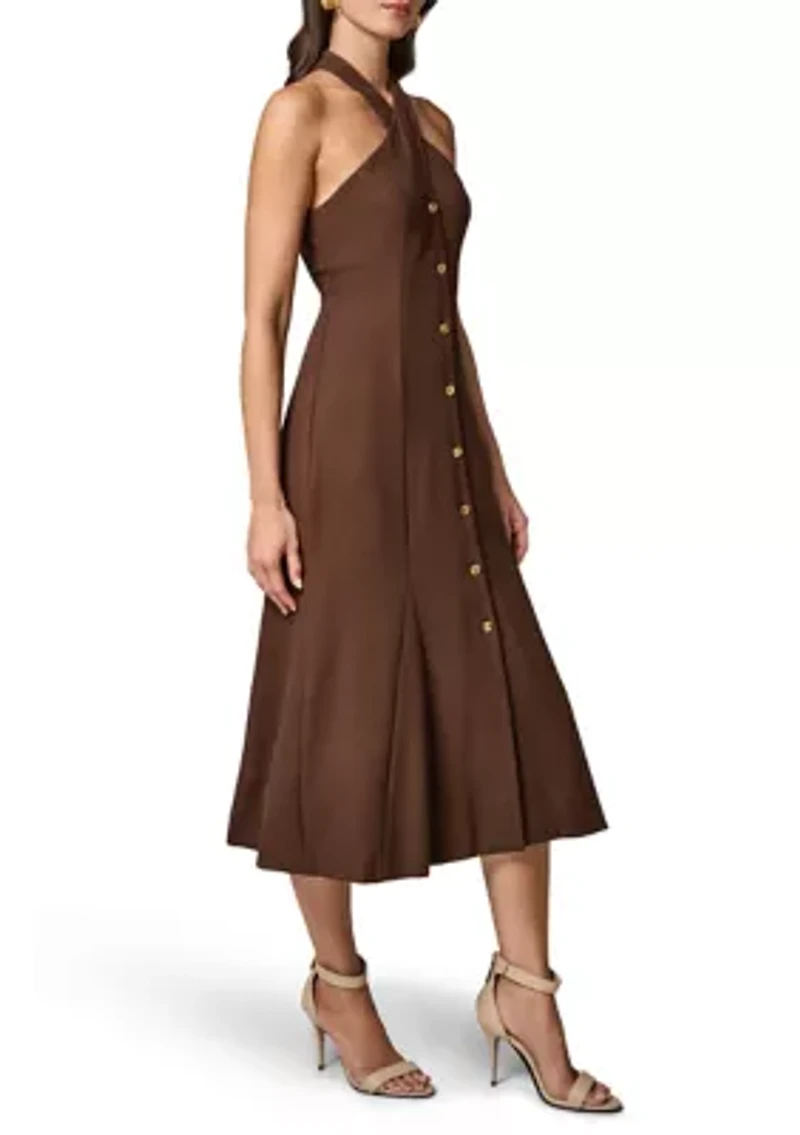 Women's Halter Neck Midi Dress