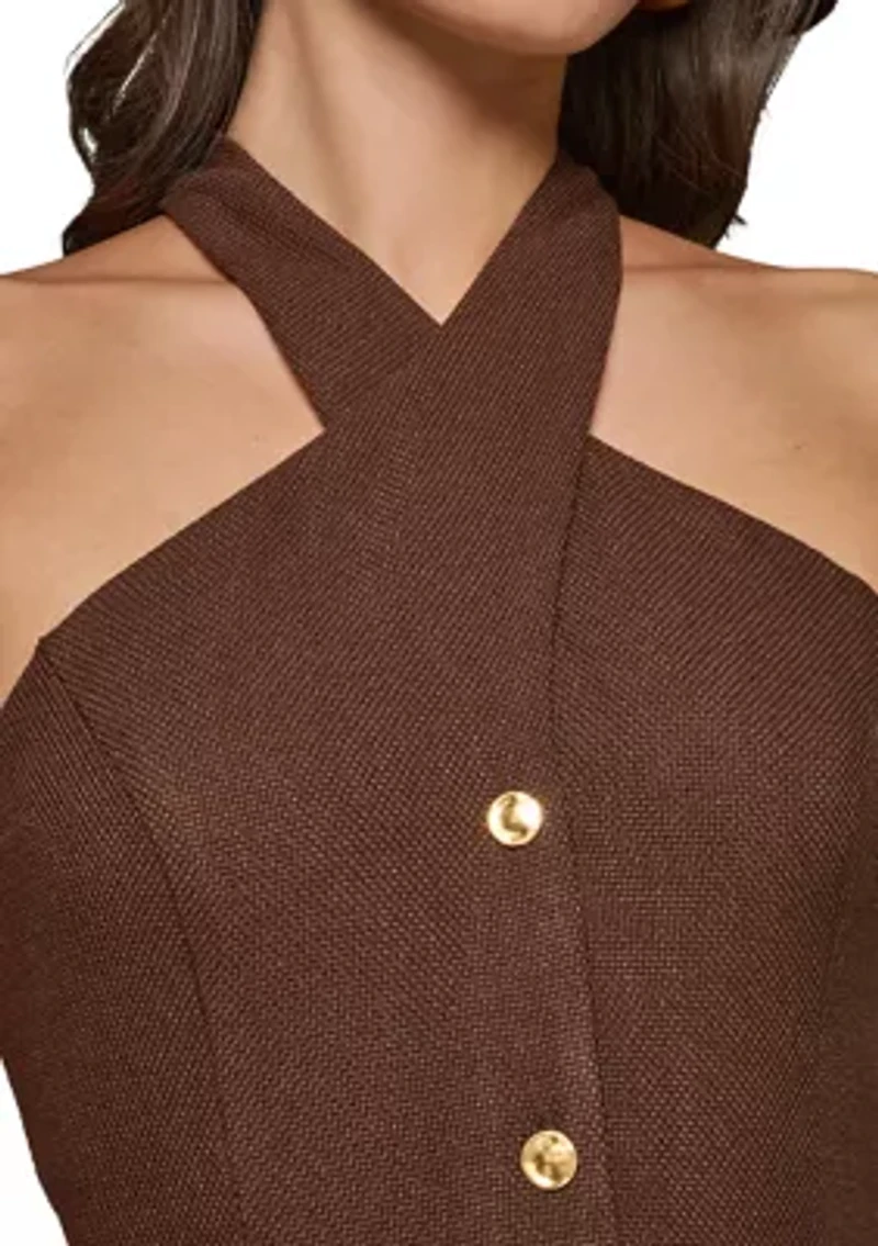 Women's Halter Neck Midi Dress