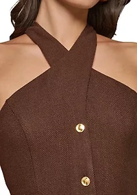 Women's Halter Neck Midi Dress