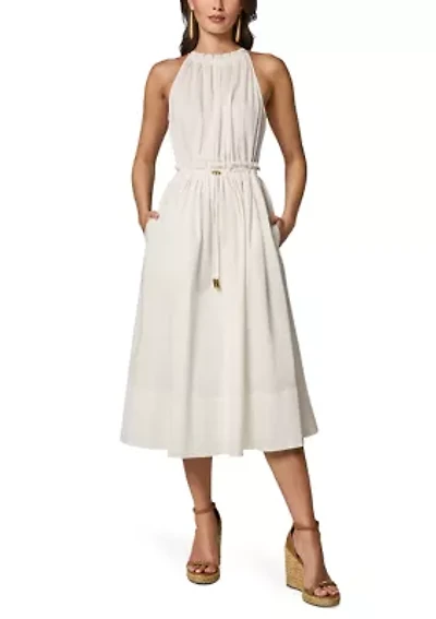 Women's Halter Belted Midi Dress