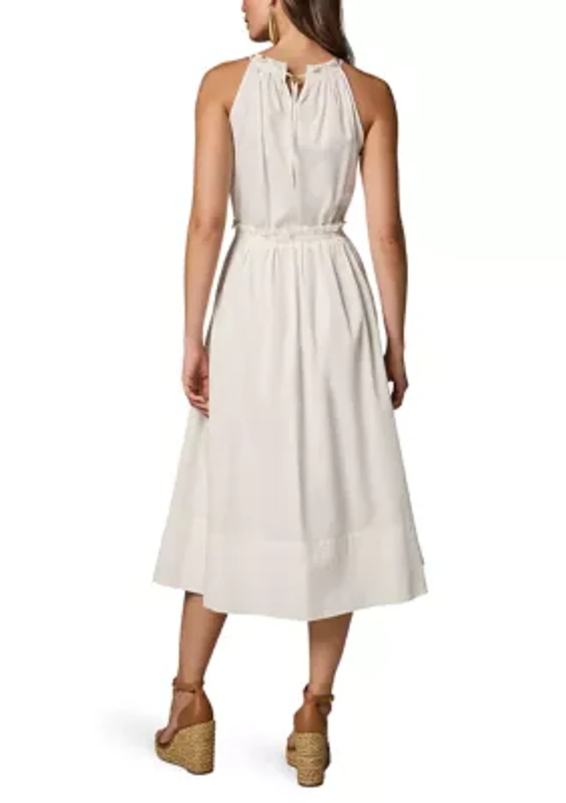 Women's Halter Belted Midi Dress