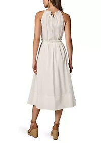 Women's Halter Belted Midi Dress