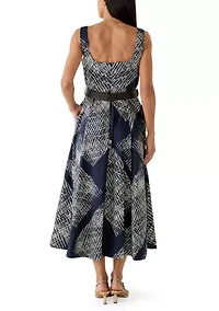 Women's Sleeveless Square Neck Dress