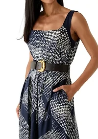 Women's Sleeveless Square Neck Dress