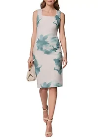 Women's Floral Sheath Midi Dress
