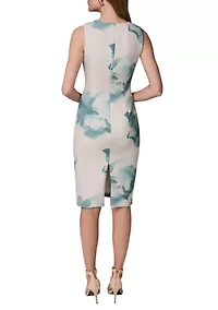Women's Floral Sheath Midi Dress