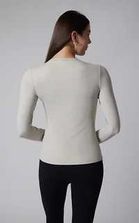 2 Pack Zenly Crew Neck Fitted Long Sleeve Top