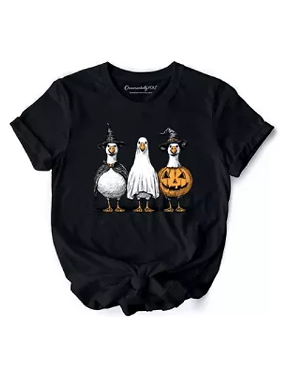 Funny Haunting Goose Halloween Tee