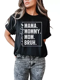 Funny Mom's Life Minimalist Tee for Stylish Mothers