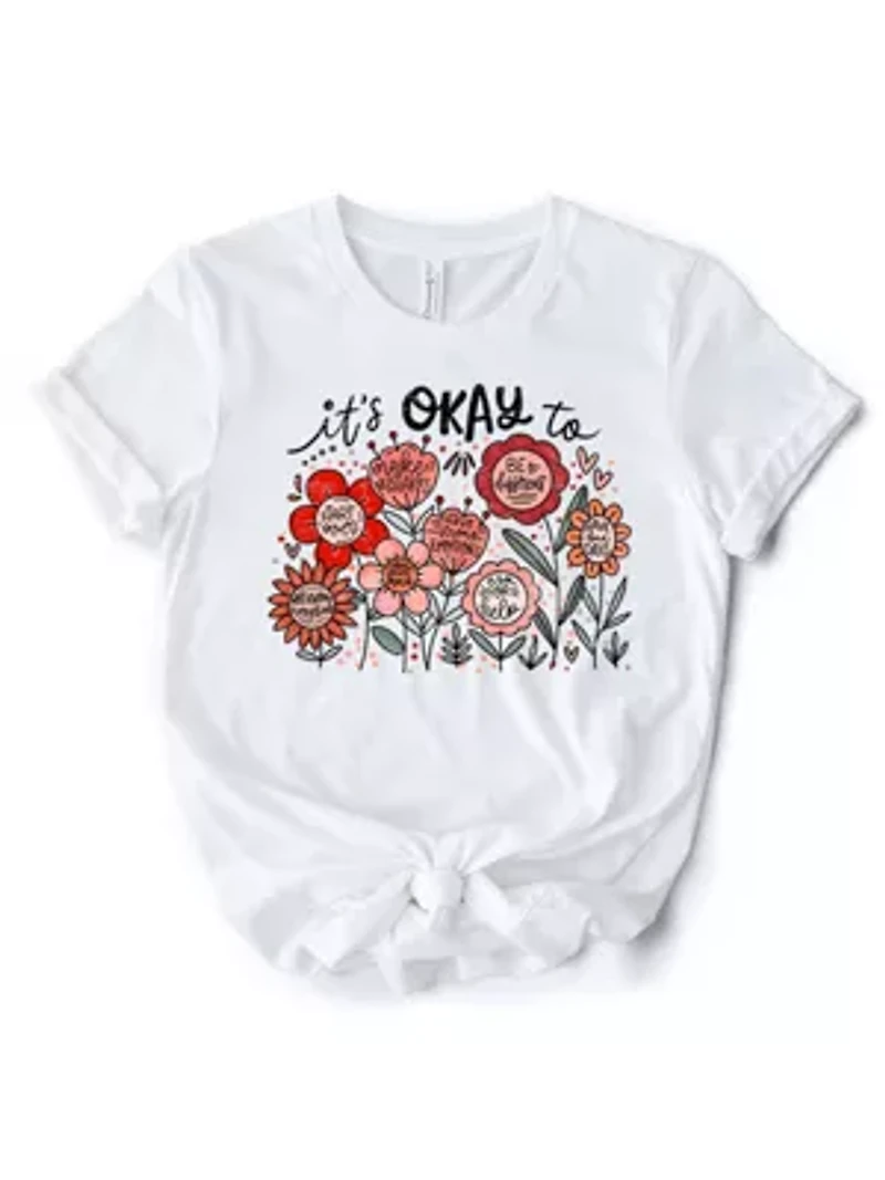 Floral Affirmation T-Shirt, Motivational Tee for Women