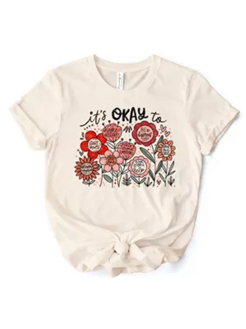 Floral Affirmation T-Shirt, Motivational Tee for Women