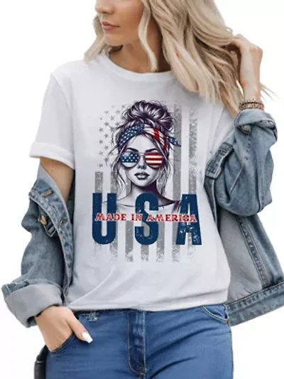 Made America T-Shirt, Retro 4th of July Patriotic Tee