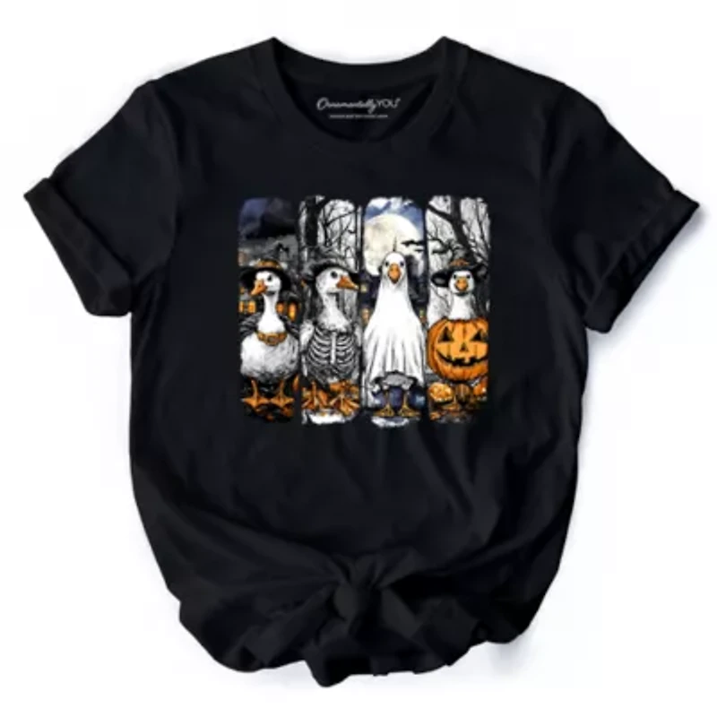 Halloween Goose Costume Spooky T-Shirt for Bird Enjoyers
