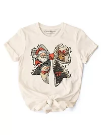 Coquette Christmas Bow T‑Shirt