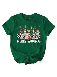 Merry Woofmas Dog Mom Christmas Tee