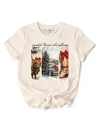 Small Town Western Cowgirl Holiday Tee