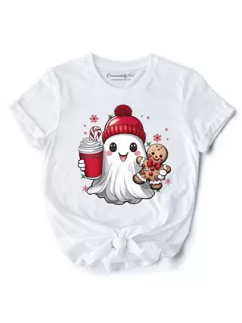 Cute Ghost Christmas T‑Shirt