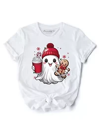 Cute Ghost Christmas T‑Shirt