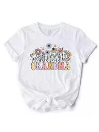 Retro Flowers Grandma T-Shirt for Mothers Day