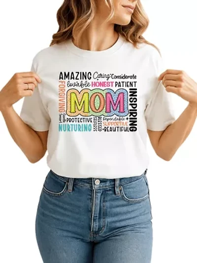 Inspirational Mom Life T-Shirt, Stylish Casual Women's Tee