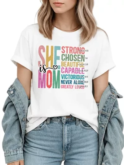 Inspirational Christian Mom Affirmation Tee