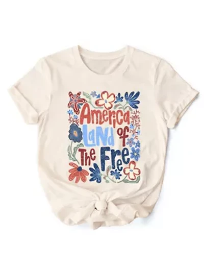 America Land of the Free Independence Day Tee