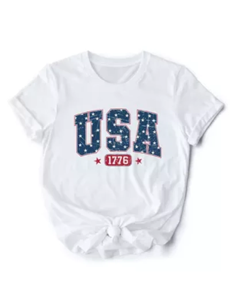 USA 1776 Stars Patriotic Tee for Independence Day