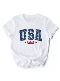 USA 1776 Stars Patriotic Tee for Independence Day